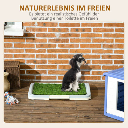 Artificial grass dog toilet, blue, 63x48.5 cm
