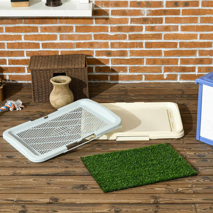 Artificial grass dog toilet, blue, 63x48.5 cm