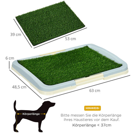 Artificial grass dog toilet, blue, 63x48.5 cm