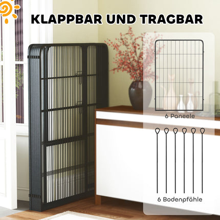 Hexagonal puppy playpen - collapsible, 100 cm high, outdoor use