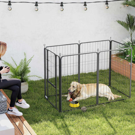 Hexagonal puppy playpen - collapsible, 100 cm high, outdoor use