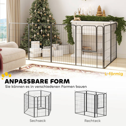 Hexagonal puppy playpen - collapsible, 100 cm high, outdoor use