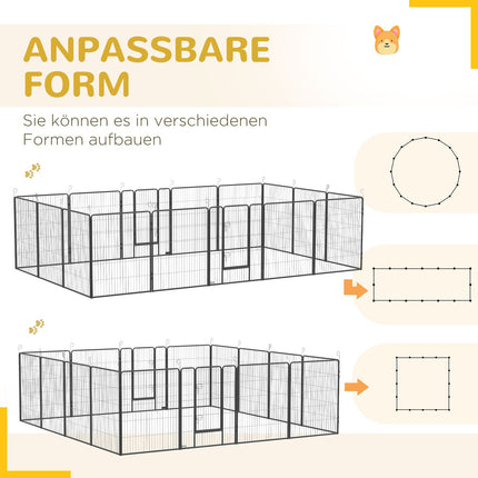 Outdoor Puppy Kennel - Steel enclosure with double doors