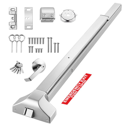 Push Bar Panic Exit Device, 1045 mm, Stainless Steel, Lever, 6 Keys