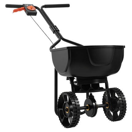 Push Broadcast Spreader, 15 lb Hopper, 10 in Tires