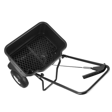 Push Broadcast Spreader, 80 lb Hopper, 12 ft Spread