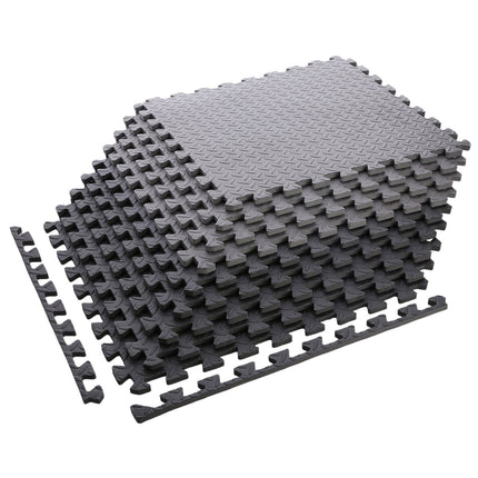 Puzzle Mat for Gym Equipment, Dark Gray, 9 Pieces