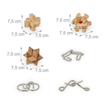 Puzzle in wood and metal