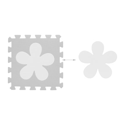 Puzzle mat floral pattern