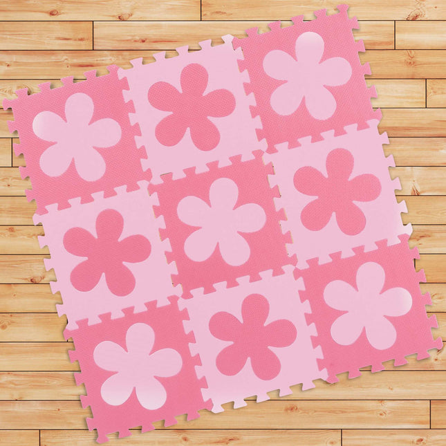 Puzzle mat floral pattern