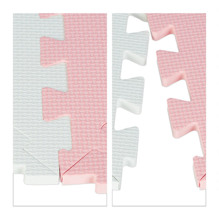 Puzzle mat pink-white
