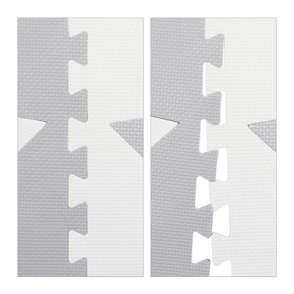 Puzzle mat stars light grey