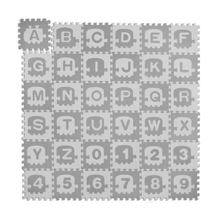 Puzzle mat with ABC and numbers