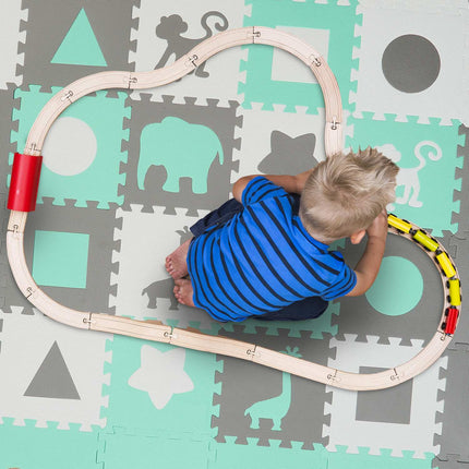 Puzzle mat with edge