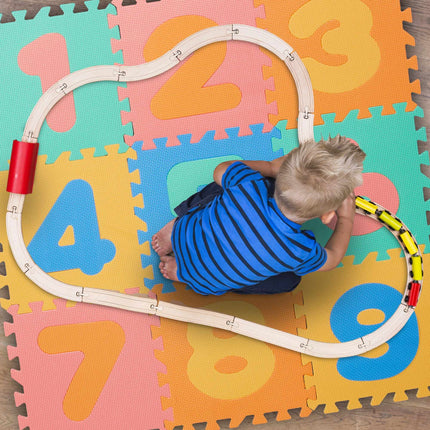 Puzzle mat with numbers