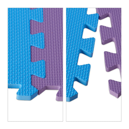 Puzzle mat with numbers and border