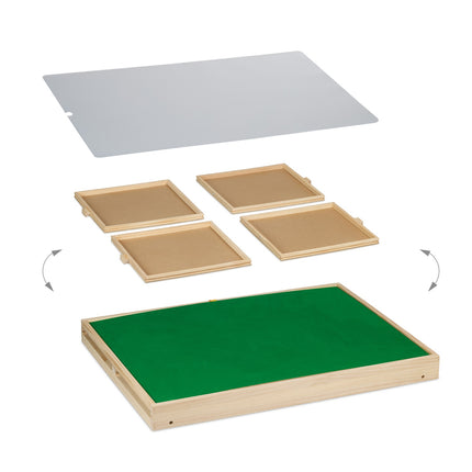 Puzzle table with 4 drawers