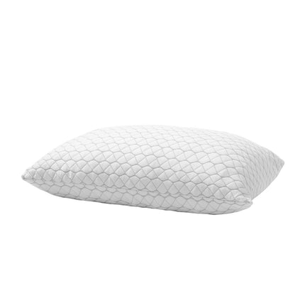 Queen Bed Pillow, Adjustable Memory Foam Fill, Fiber Case