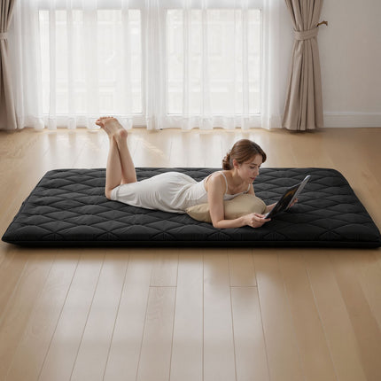 Queen Japanese Tatami Futon Mattress, Foldable 9-Layer