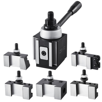 Quick Change Tool Post Set, 6-Piece Wedge, 6–12 in Lathe