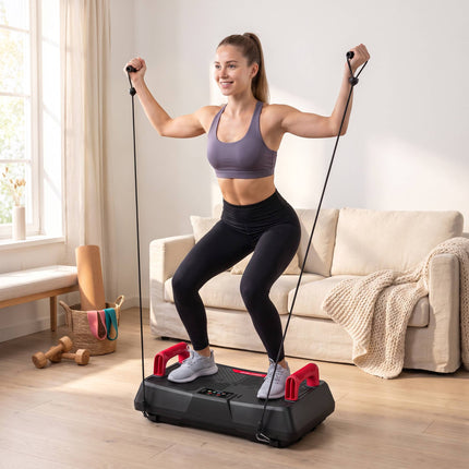 Quiet Vibration Plate with Adjustable Handles & Seat