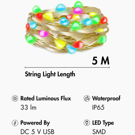 RGB light loop with remote control and WiFi Tuya IP65 5 m