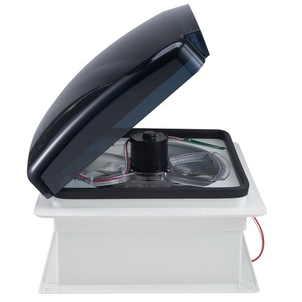 RV Roof Vent Fan 12V, 10-Speed Reversible, Remote, 14x14