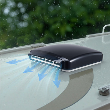 RV Roof Vent Fan 12V, 10-Speed Reversible, Remote, 14x14
