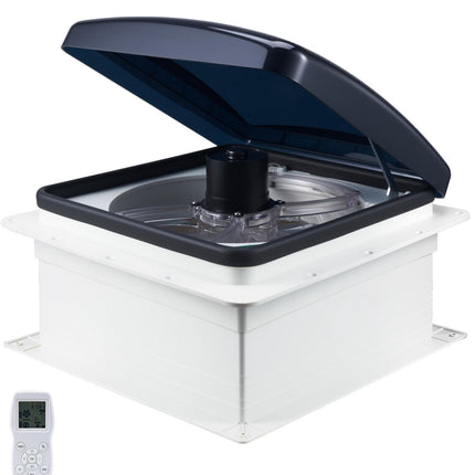 RV Roof Vent Fan 12V, 10-Speed Reversible with Remote