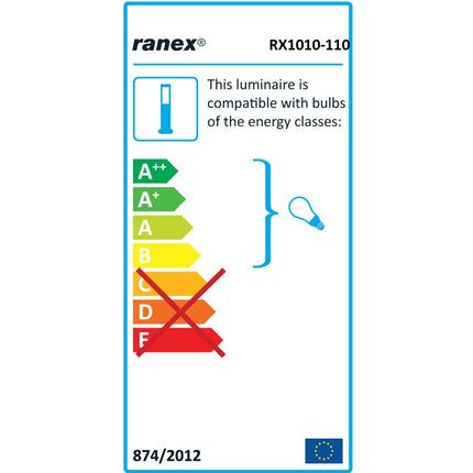 RX1010 Chair lamp 230V Stainless steel