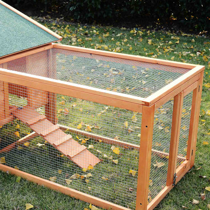 XXL rabbit hutch with outdoor enclosure - 100x68x59 cm