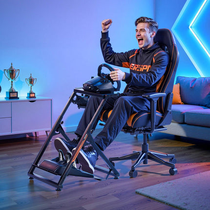 Racing Wheel Stand, Foldable Adjustable, With Shifter Mount