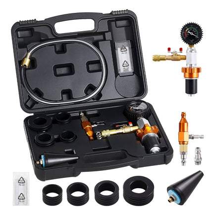 Radiator Coolant Vacuum Refill Kit with Gauge and Adapters