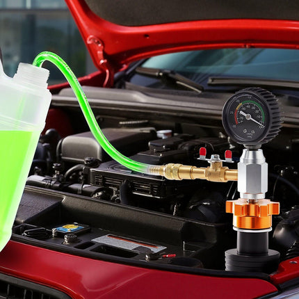 Radiator Coolant Vacuum Refill Kit with Gauge and Adapters