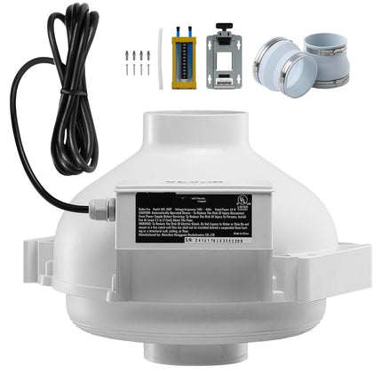 Radon Mitigation Fan Kit, 190 CFM, 4-4.5 In