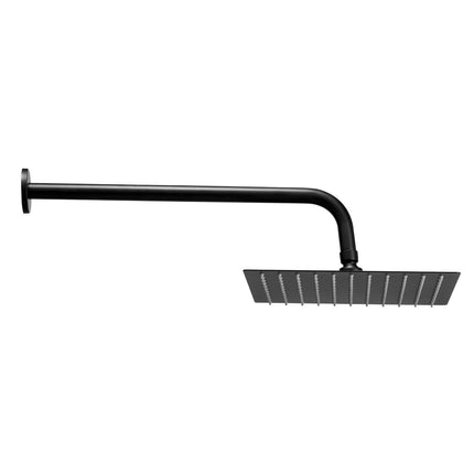 Rain Shower System, 10-Inch Square Head, Handheld, Matte Black