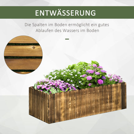 Raised bed 100x40x30cm Fir wood for vegetables & herbs