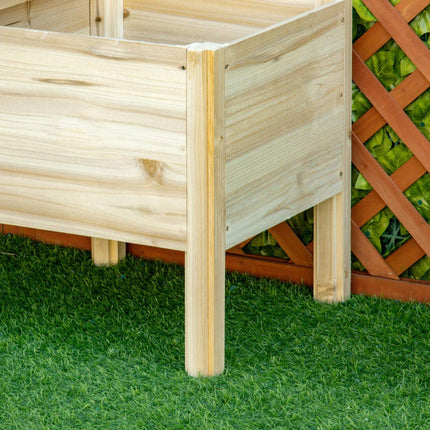3-tier raised wooden pot for garden and balcony, 125x45x108cm