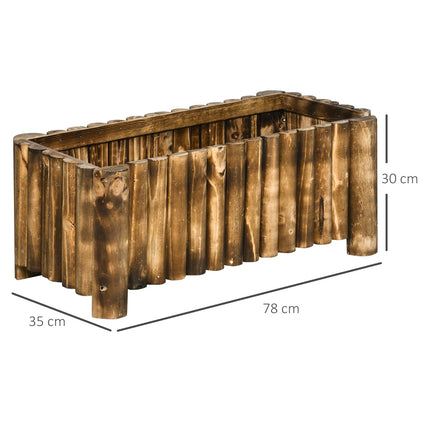 Garden bed with raised spruce 78x35x30cm for herbs & vegetables