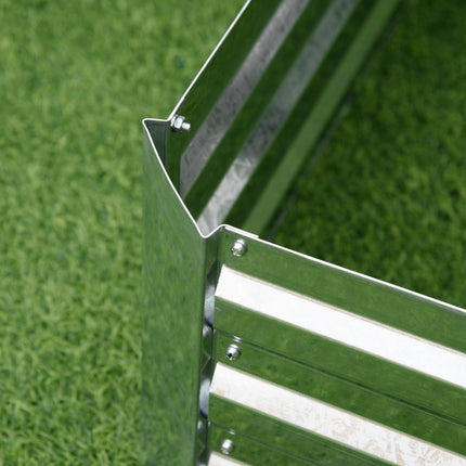 Raised garden bed in galvanized steel - 120x90x30 cm Silver