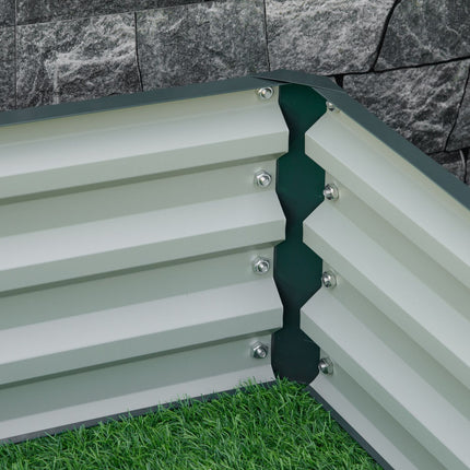 Raised bed in steel - Green, Garden & Patio, 120x120x30 cm