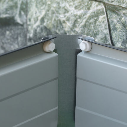 Garden bed pot in steel - Charcoal grey, 125x47x40 cm