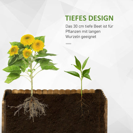 Raised bed pot, spruce, 80x33x30 cm - Herbs & Vegetables