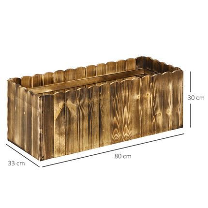 Raised bed pot, spruce, 80x33x30 cm - Herbs & Vegetables