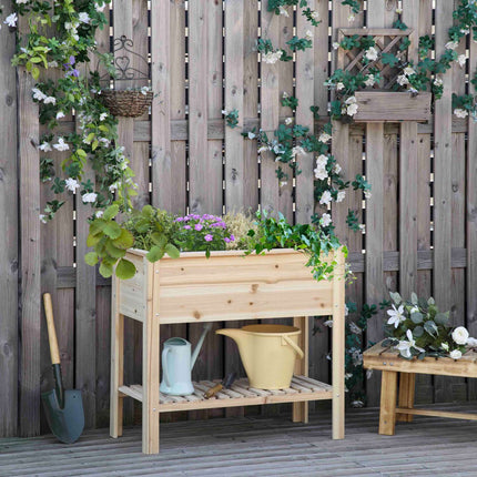 Garden raised bed with irrigation, 90x40x81 cm