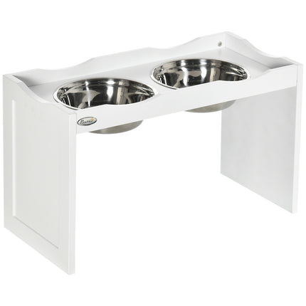 Raised dog bowl for large dogs, 2 x 2L stainless steel