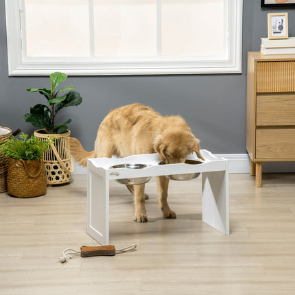 Raised dog bowl for large dogs, 2 x 2L stainless steel