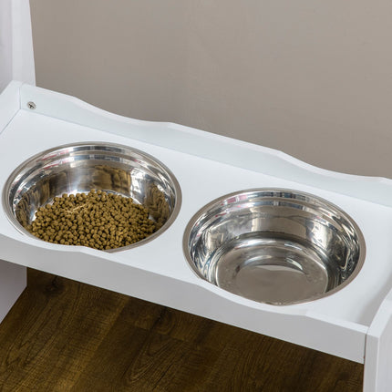 Raised dog bowl for large dogs, 2 x 2L stainless steel
