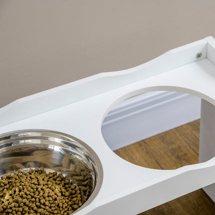 Raised dog bowl for large dogs, 2 x 2L stainless steel