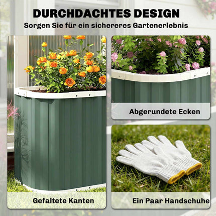 Raised Garden Bed, 61 cm Deep, Galvanized Steel